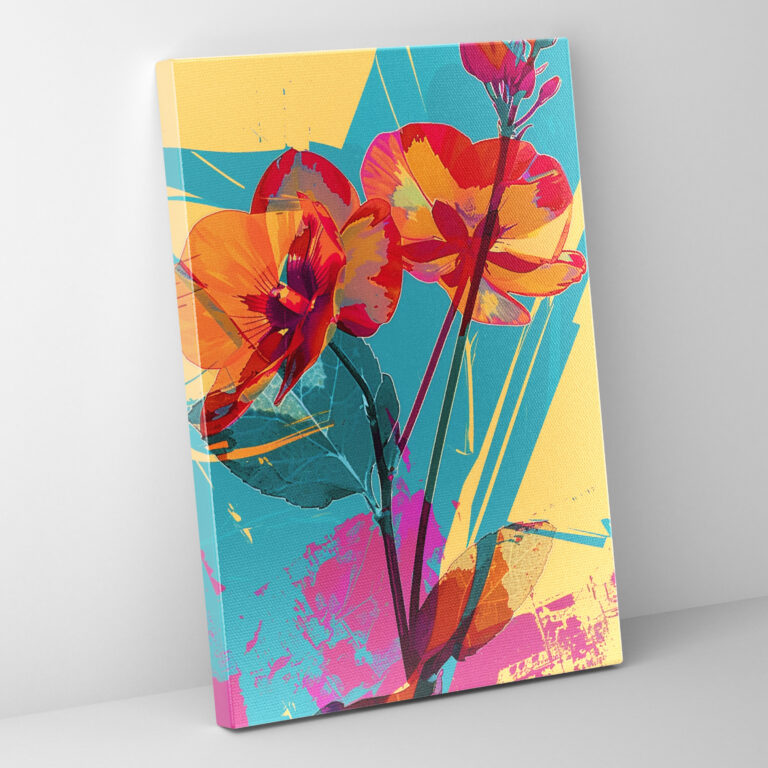 Andy Warhol Warhol Flowers Canvas Print - Andy Warhol, Wall Art, Canvas Wall Art, Canvas Print
