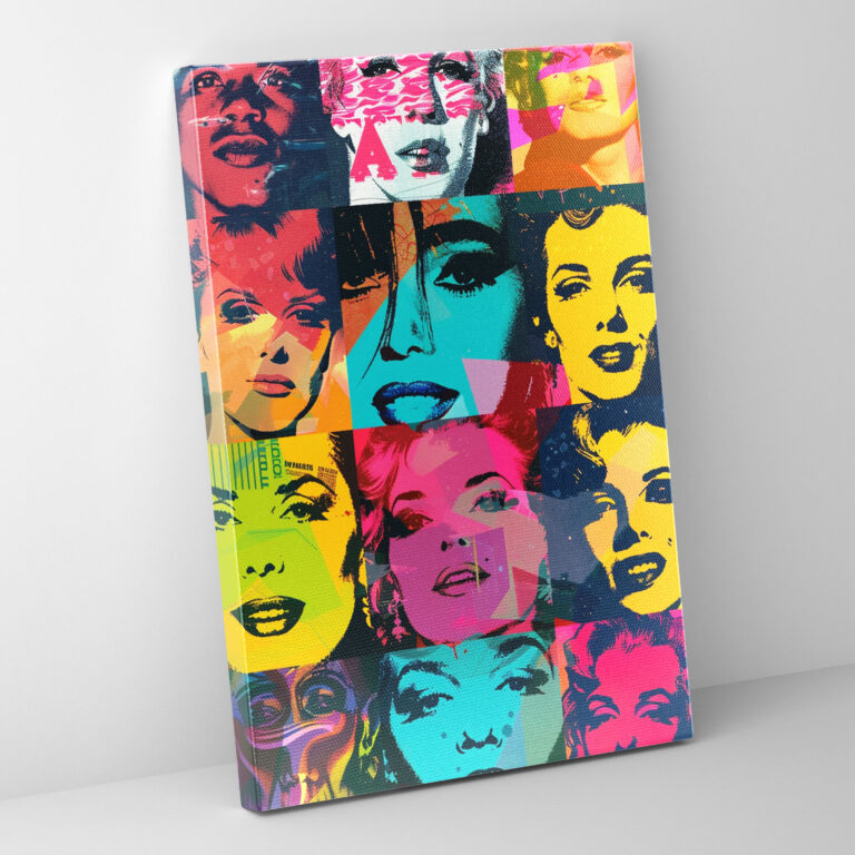 Andy Warhol 16 Jackies Canvas Print - Andy Warhol, Canvas Print, Canvas, Home Decoration
