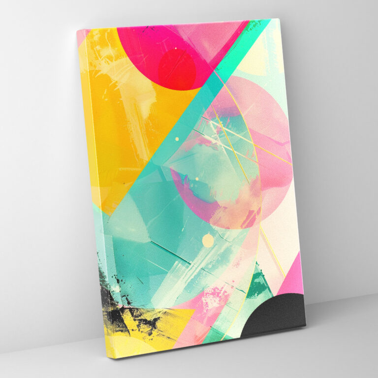 Andy Warhol Wall Art - Abstract Geometric Shapes In Bright Colors - Andy Warhol, Canvas, Canvas Wall Art, Wall Art