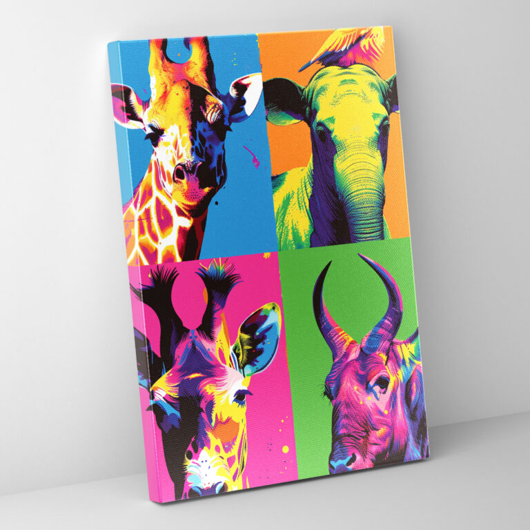 Andy Warhol Wall Art - Playful Illustration Of Animals In Vibrant Colors - Andy Warhol, Home Decoration, Andy Warhol, Wall Decoration