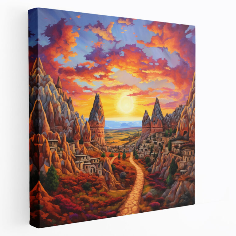 Anatolia Canvas Print - Mesmerizing Cappadocia Sunset - Anatolia, Anatolia, Wall Decoration, Cappadocia