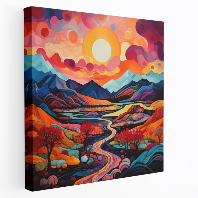 Anatolia Canvas Print - Colorful Abstract Anatolian Landscape Wall Art - Anatolia, Anatolia, Canvas Wall Art, Home Decoration