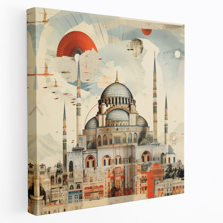 Anatolia Canvas Print - Iconic Landmarks Collage - Anatolia, Wall Art, Traditional Motifs, Canvas Wall Art