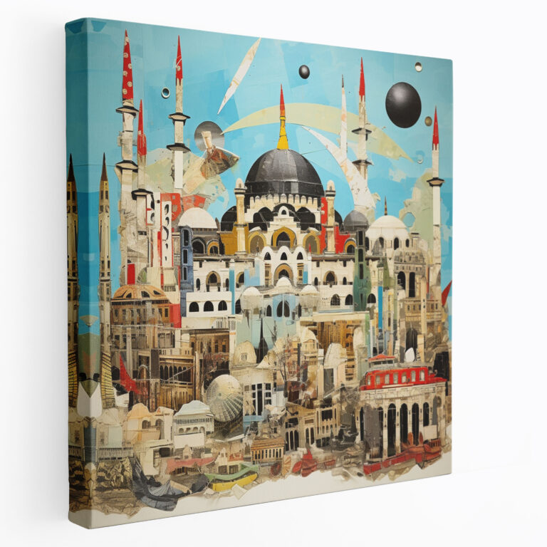 Anatolia Wall Decoration - Contemporary Mixed Media Collage Of Landmarks And Symbols - Anatolia, Wall Art, Wall Decoration, Canvas