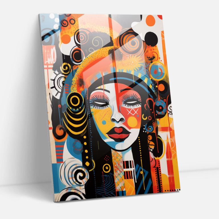 Afro Patterns Glass Print - Afro, Afro, Modern Art, Home Decoration