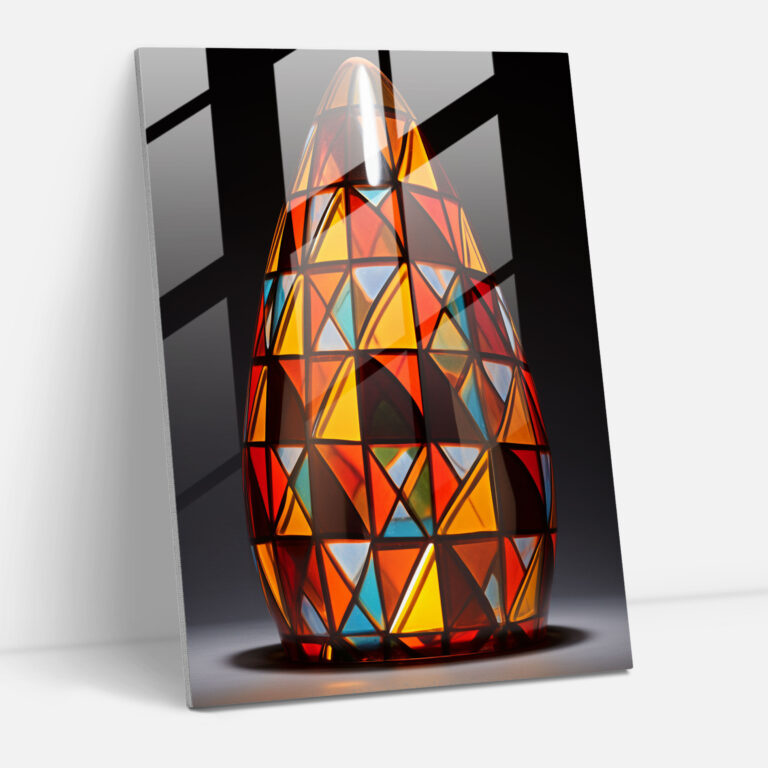 African Geometric Glass Print - Afro, Rich Cultural Heritage, Intricate Designs, Geometric Patterns