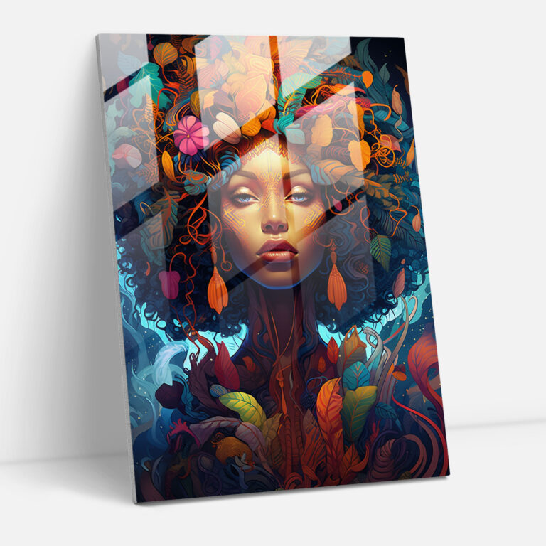 Afro Home Decoration - Afro, Afro, Stylish, Glass Wall Art