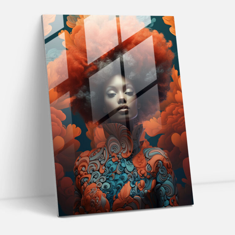 Afro Fusion Glass Print - Afro, Afro Fusion, Artistic Flair, Home Decoration