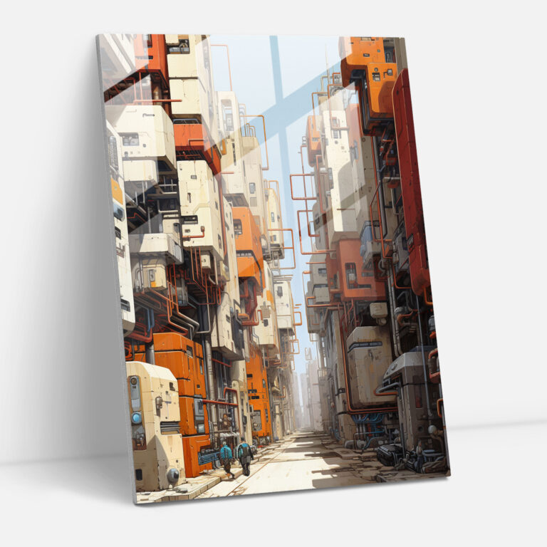 Afro Futurism Glass Print - Afro, Modernity, Glass Art, Afro-Themed