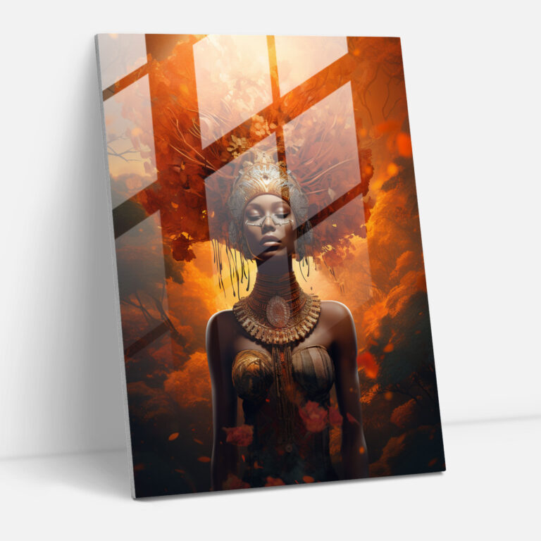 Afro Mystical Glass Print - Afro, Glass Wall Art, Afro, Glass Art