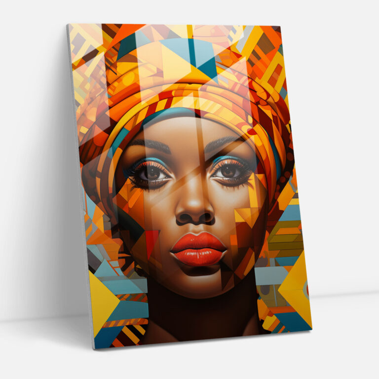 Afro Patterns Glass Print - Afro, Home Decoration, Modern Art, Tradition