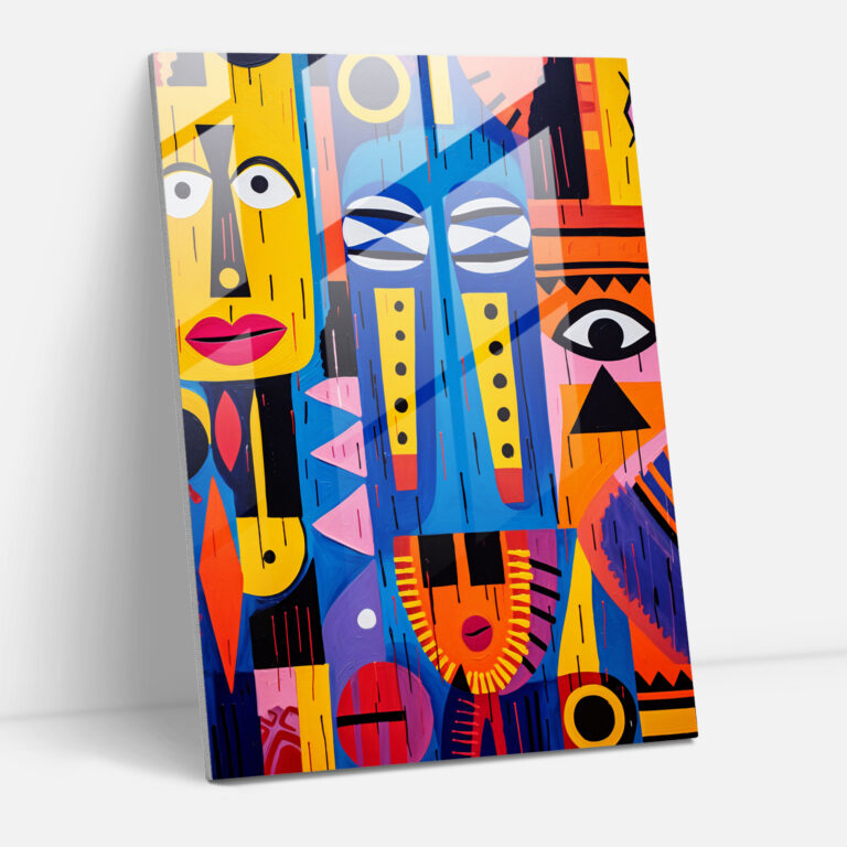 Afro Glass Print - Afro, Glass Print, Glass Art, African Culture