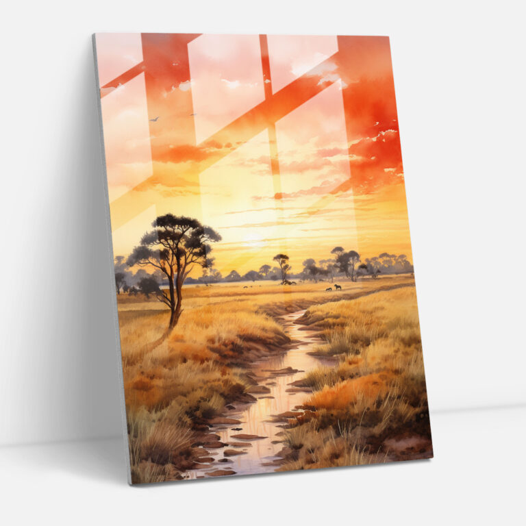 Afro Serenity Glass Print - Afro, Glass Print, Wall Decoration, Glass Wall Art