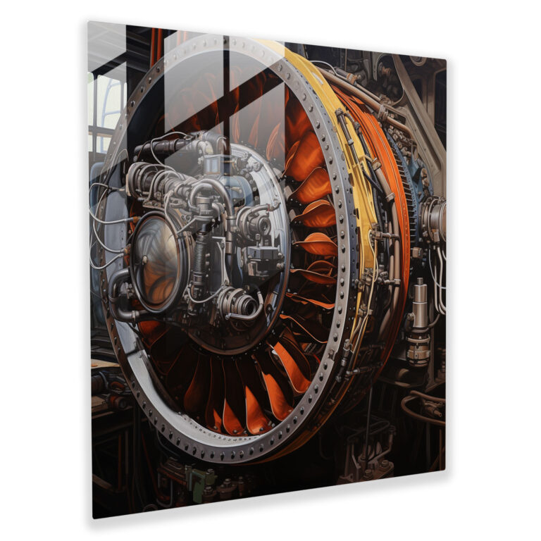 Airplane Glass Wall Art - Airplane, Oil Painting, Home Decoration, Realistic