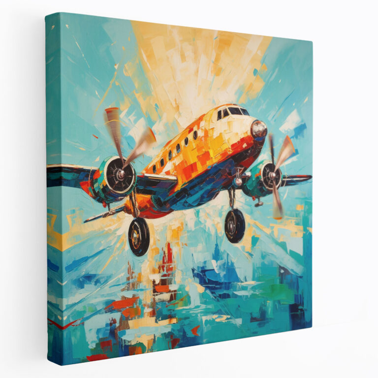 Airplane Adventure Canvas Print - Airplane, Freedom, Wall Decoration, Airplane