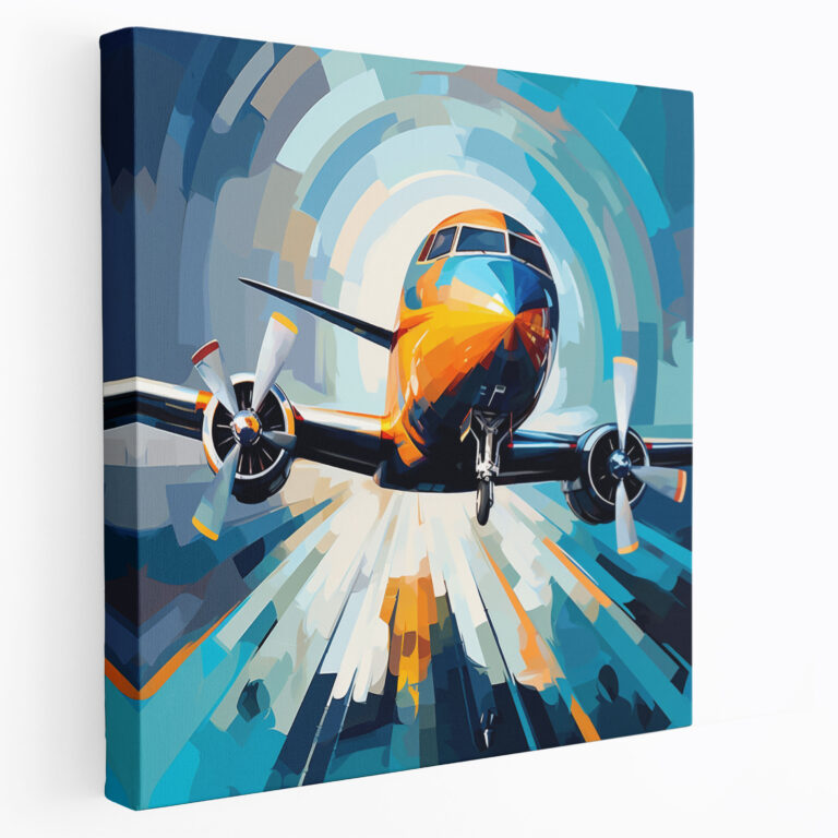 Sleek Airplane Canvas Print - Digital Art Print - Wall Decoration - Airplane, Wall Art, Canvas Print, Home Decoration