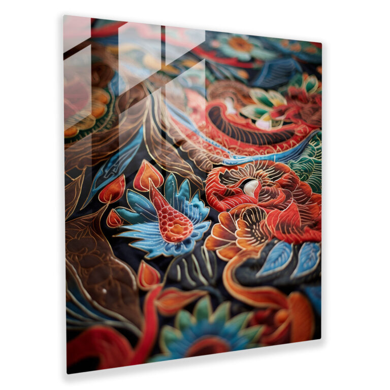 Asian Batik Glass Print - Asian, Glass Print, Asian, Indonesian Batik Fabric
