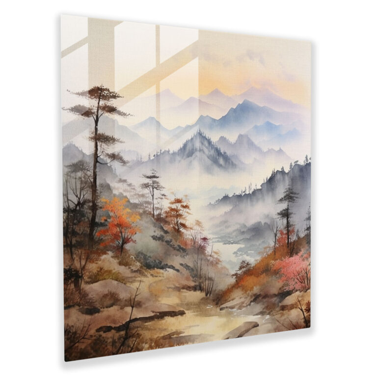 Asian Tranquility Glass Print - Asian, Glass Art, Modern Art, Asian