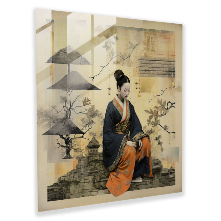 Asian Fusion Glass Print - Asian, Glass Art, Home Decoration, Wall Decoration