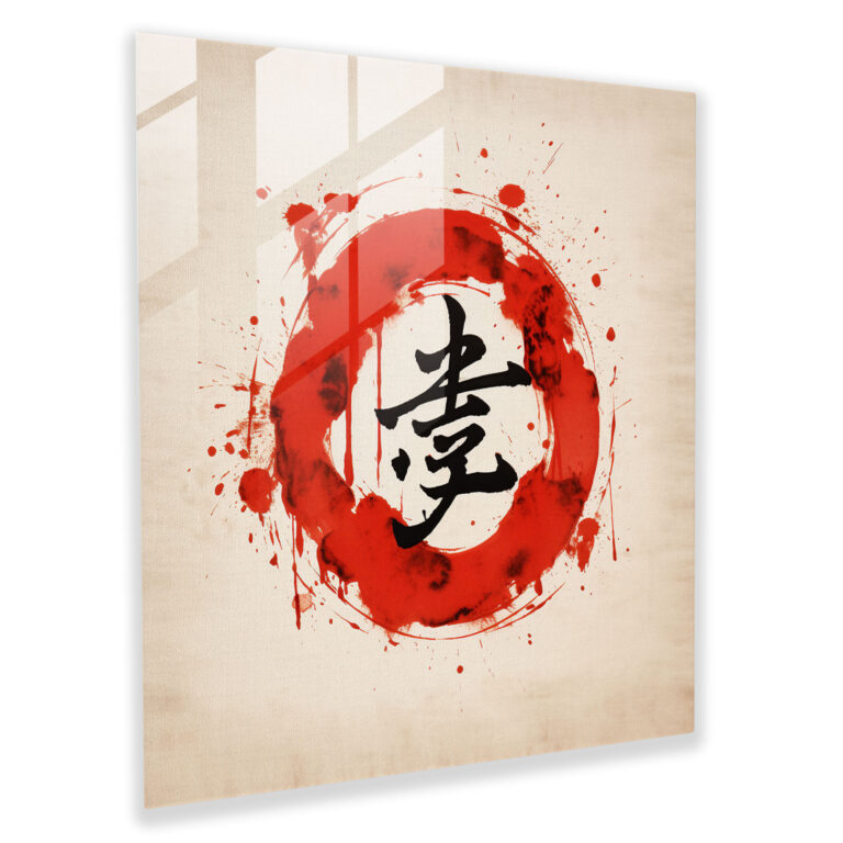 Asian Elegance Glass Print - Asian, Modern Art, Wall Decoration, Asian Elegance