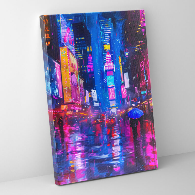 Neon City Canvas Print - Ashvin Harrison, Wall Decoration, Home Decoration, Wall Art