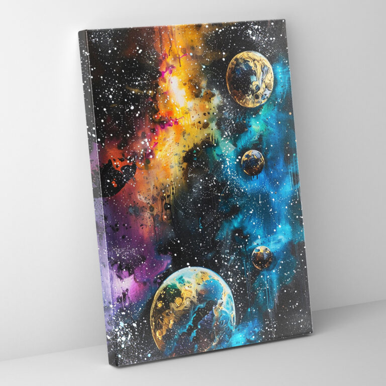 Celestial Galaxy Planets Stars Wall Art - Ashvin Harrison, Wall Decoration, Ashvin Harrison, Wall Art
