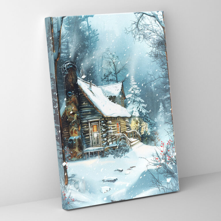 Ashvin Harrison Winter Cabin Wall Art - Ashvin Harrison, Canvas Wall Art, Wall Art, Winter Scene
