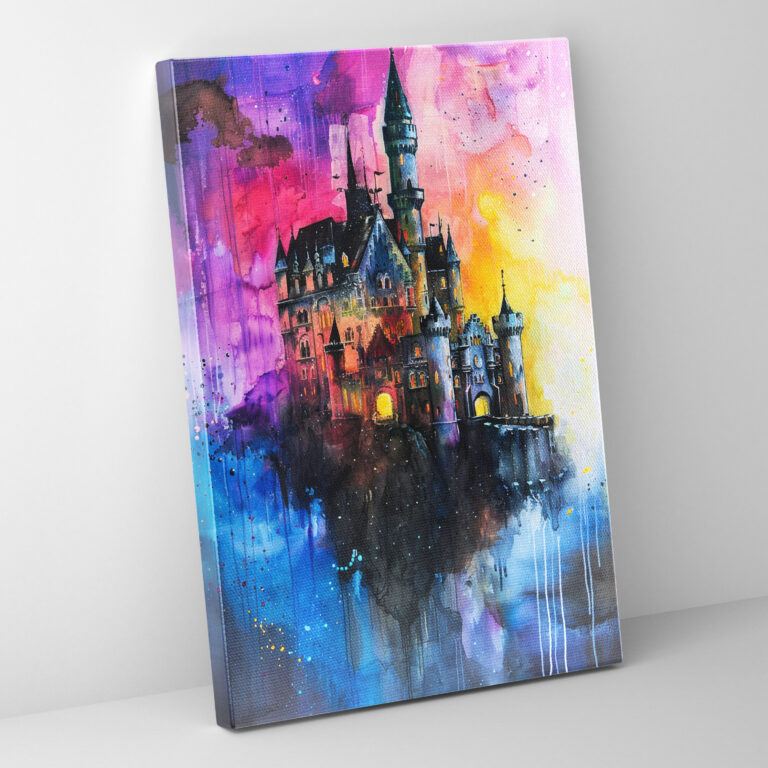 Ashvin Harrison Whimsical Fairytale Castle Wall Decoration - Ashvin Harrison, Wall Decoration, Ashvin Harrison, Canvas Print