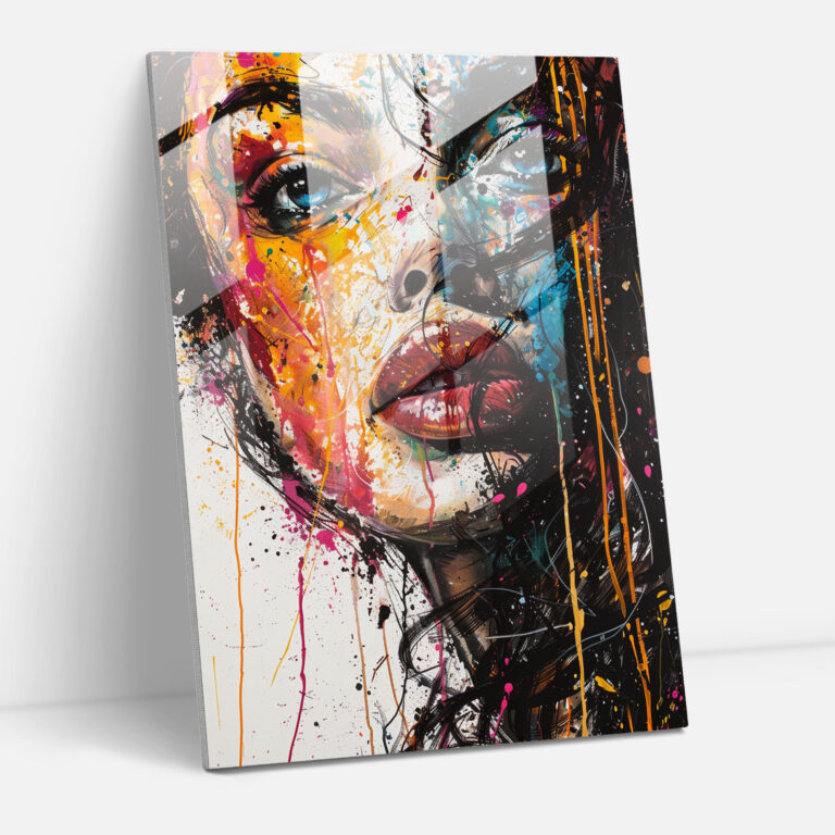 Ashvin Harrison Wall Decoration: Portrait Of A Woman - Ashvin Harrison, Glass Art, Modern Art, Glass Print