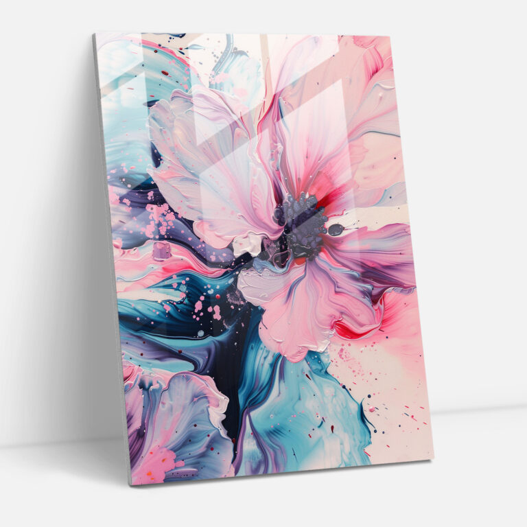 Pastel Blooms Glass Wall Art - Ashvin Harrison, Home Decoration, Glass Art, Glass Wall Art