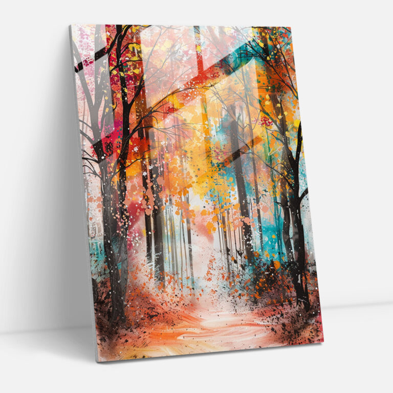 Ashvin Harrison Forest Glass Print - Ashvin Harrison, Glass Art, Home Decoration, Ashvin Harrison