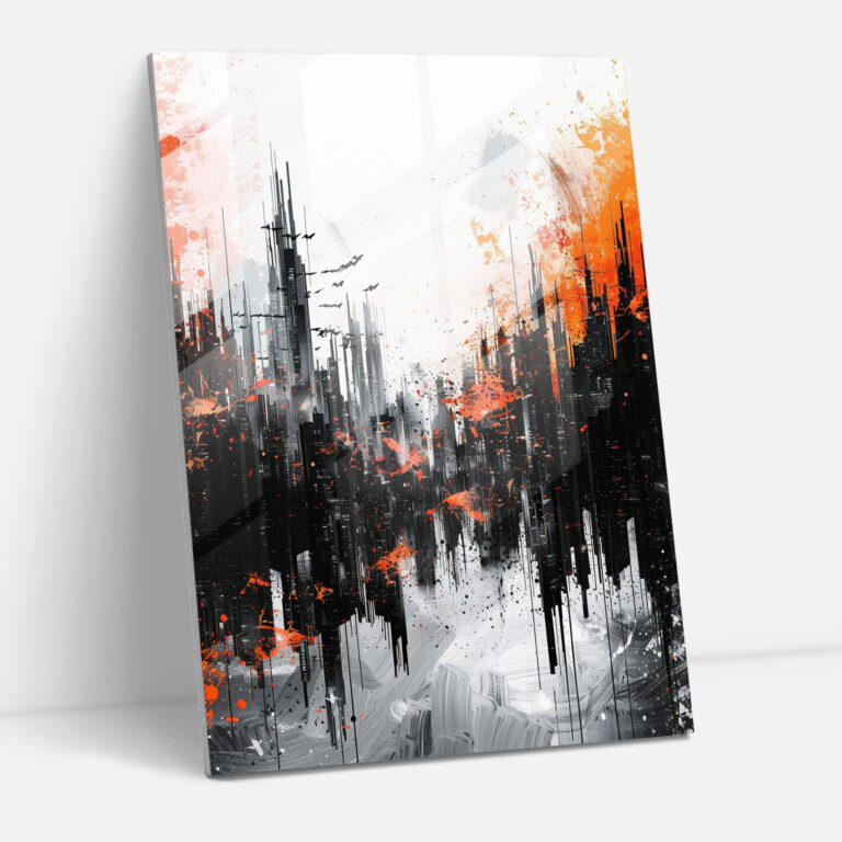 Futuristic Skyline Glass Print - Ashvin Harrison, Ashvin Harrison, Glass Print, Wall Decoration
