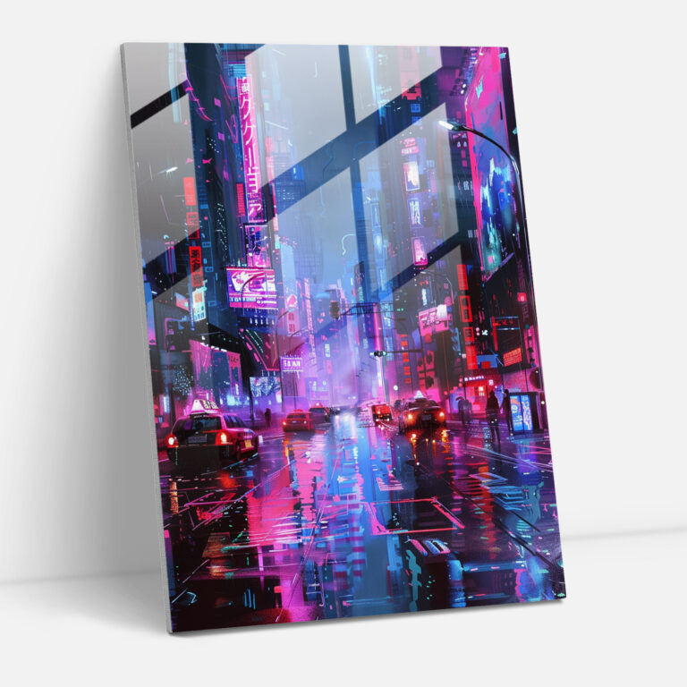 Ashvin Harrison Wall Decoration: Futuristic Cityscape - Ashvin Harrison, Glass Art, Ashvin Harrison, Modern Art