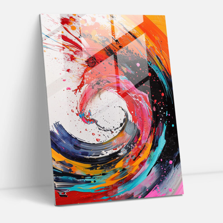 Ashvin Harrison Wall Decoration - Dynamic Abstract Composition - Ashvin Harrison, Glass Art, Ashvin Harrison, Wall Decoration