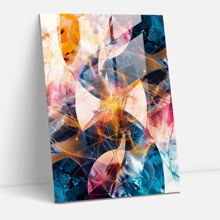 Ashvin Harrison Abstract Geometric Glass Print - Ashvin Harrison, Wall Decoration, Home Decoration, Ashvin Harrison