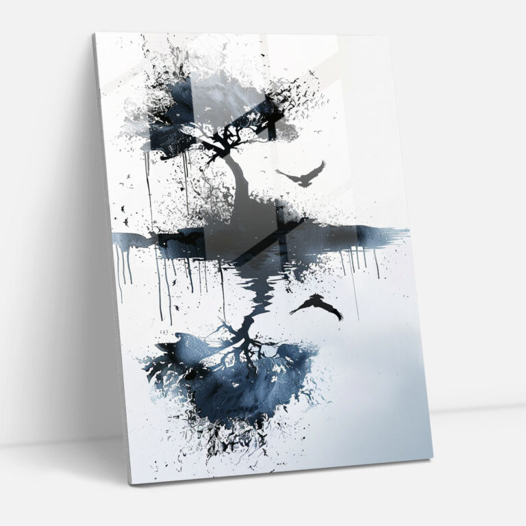 Ashvin Harrison Minimalist Nature Glass Wall Art - Ashvin Harrison, Wall Decoration, Ashvin Harrison, Glass Wall Art