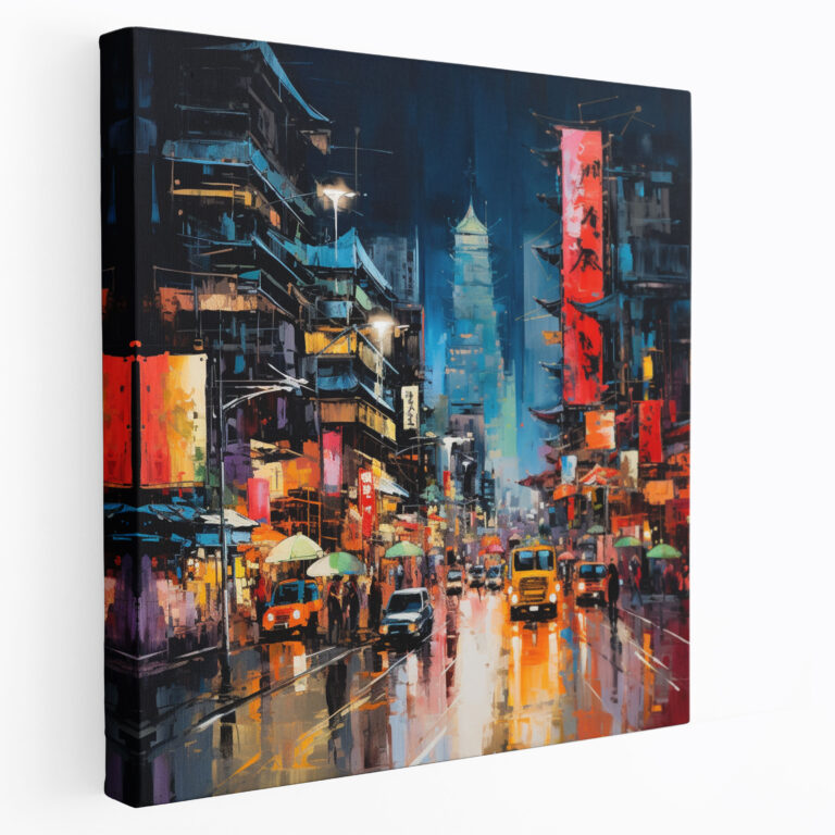 Asian City Canvas Print - Asian, Home Decoration, Asian, Wall Art