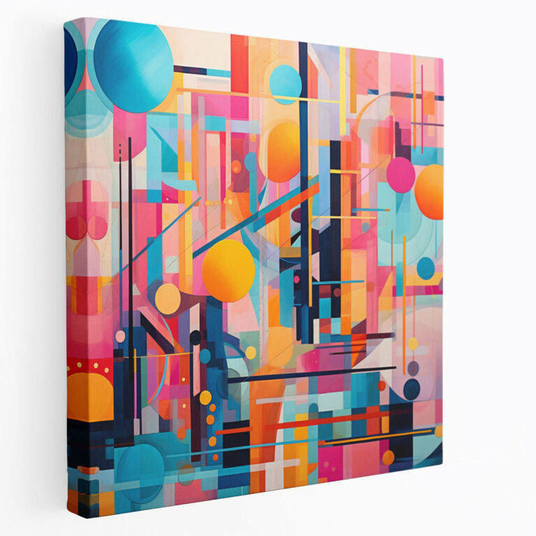 Asian Wall Art - Geometric Abstract Art Canvas Print - Asian, Colorful Patterns, Canvas Wall Art, Home Decoration