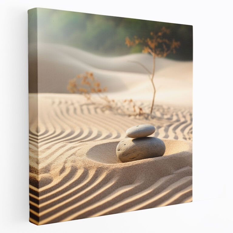 Asian Wall Art - Zen Garden Meditation Canvas Print - Asian, Peaceful Scene, Asian, Canvas Wall Art