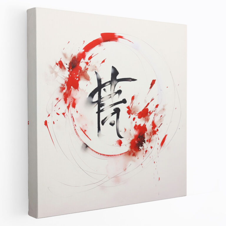 Asian Canvas Print: Chinese Calligraphy Wall Art - Asian, Wall Decoration, Delicate Chinese Calligraphy, Asian