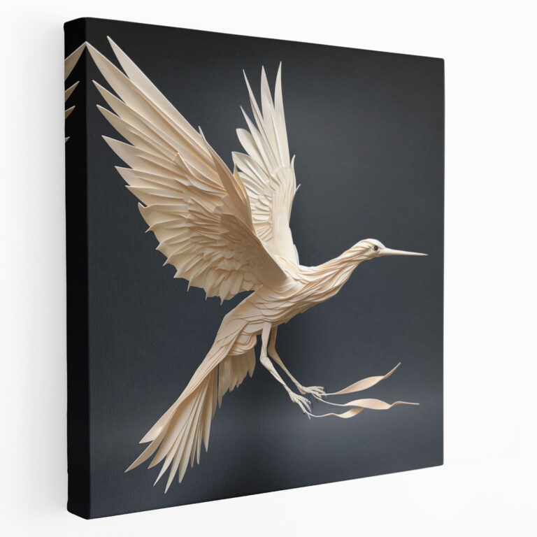 Asian Wall Decoration: Intricate Origami Paper Cranes Canvas Print - Asian, Canvas Print, Canvas, Paper Cranes