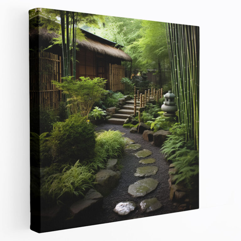 Asian Zen Garden Canvas Print - Asian, Peaceful, Home Decoration, Zen Garden