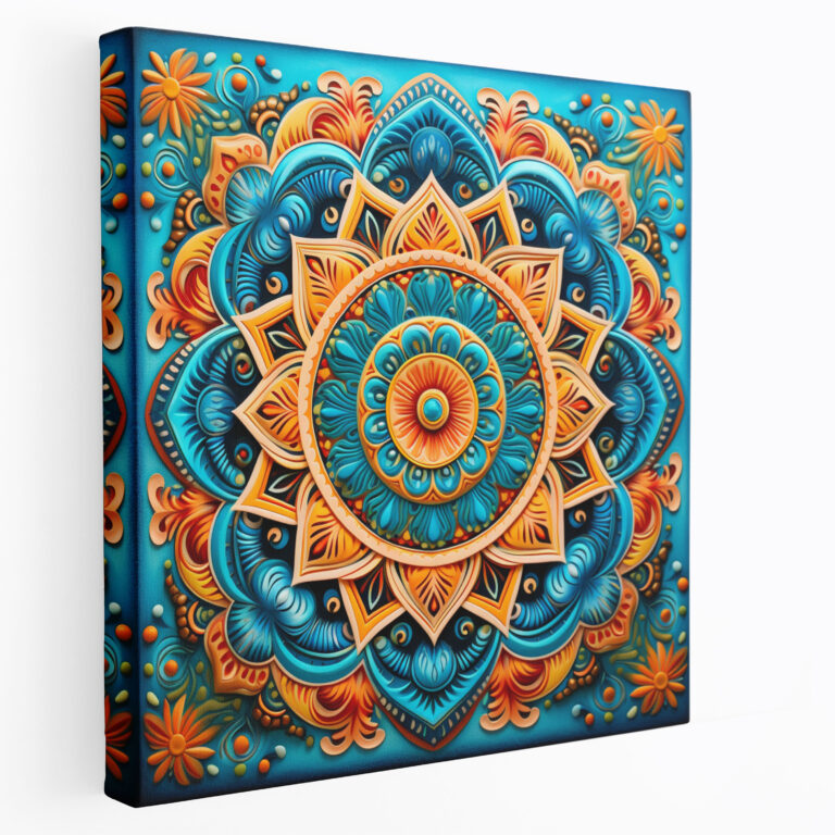 Asian Wall Decoration - Majestic Indian Mandala Artwork, Canvas Print - Asian, Canvas Wall Art, Majestic Indian Mandala Artwork, Artistry