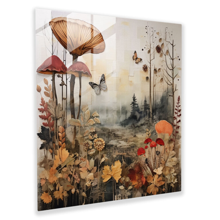 Autumn Kaleidoscope Glass Print - Autumn, Glass Print, Modern Art, Glass Wall Art