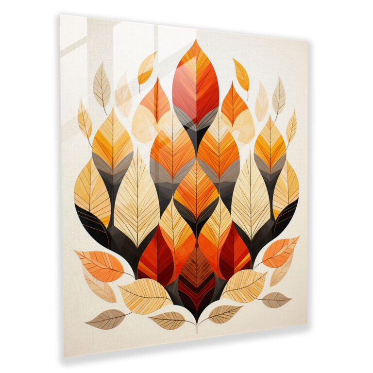 Autumn Vibrance Glass Print - Autumn, Modern Art, Autumn, Glass Art