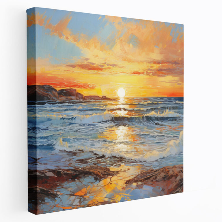 Autumn Canvas Print - Impressionist Coastal Seascape Wall Art - Autumn, Canvas Wall Art, Canvas, Impressionist