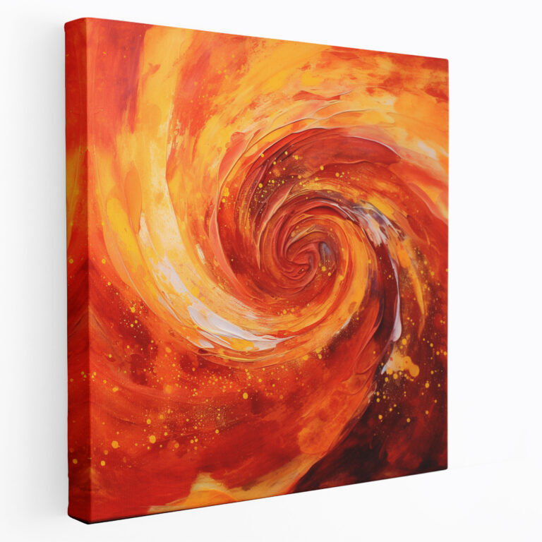 Autumn Wall Art - Abstract Acrylic Painting Canvas Print - Autumn, Swirling Hues, Wall Art, Canvas
