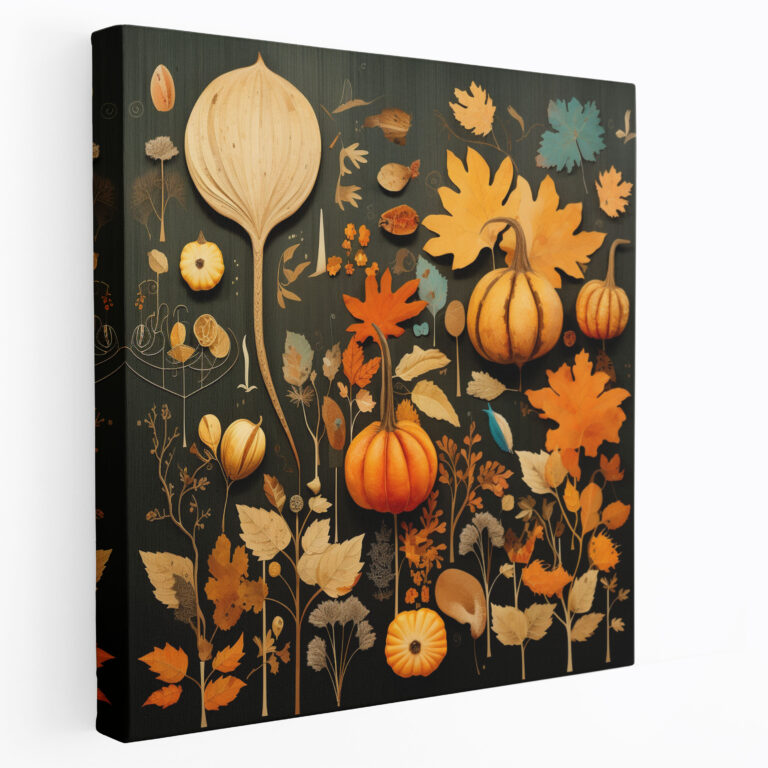 Whimsical Autumn Collage Wall Art - Autumn, Autumn, Wall Art, Whimsical Collage Artwork