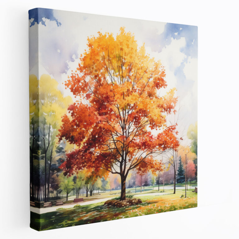 Autumn Watercolor Canvas Print - Autumn, Watercolor Painting, Autumn, Home Decoration