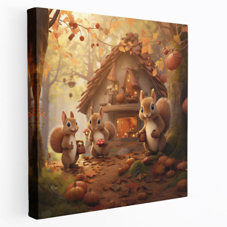 Whimsical Autumn Forest Wall Art - Autumn, Canvas Wall Art, Playful, Wall Art